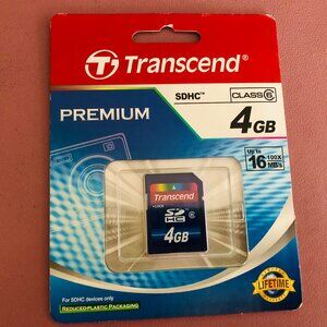 Transcend 4 GB Class 6 SDHC Flash Memory Card TS4GSDHC6